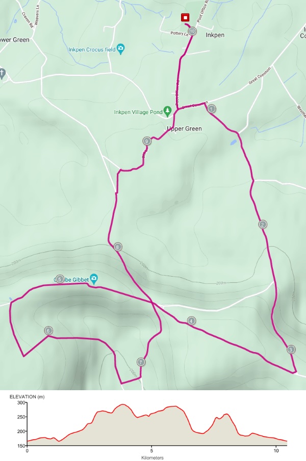 Gibbet Challenge race route map